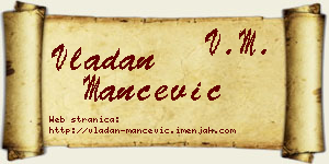 Vladan Mančević vizit kartica